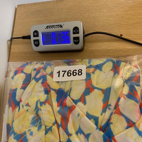 Badgley Mischka Dress Womens 8 Yellow Blue Multi Floral Ombre Maxi Flowy Ruched* - Picture 12 of 12